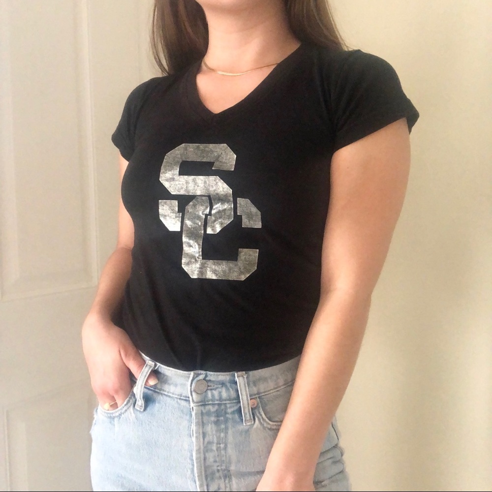 USC Trojans Women's Black Shirt Top